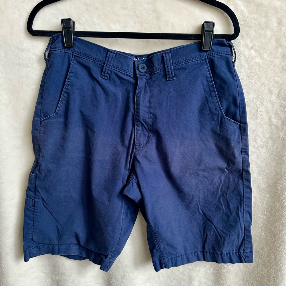 Dickies‎ Temp IQ Shorts Mens Size 32 Blue Stretch Side Pocket Flat Front Chino